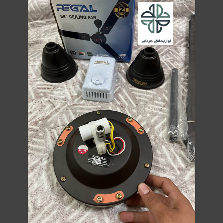 پنکه سقفی رگال هندی {مشکی مات}