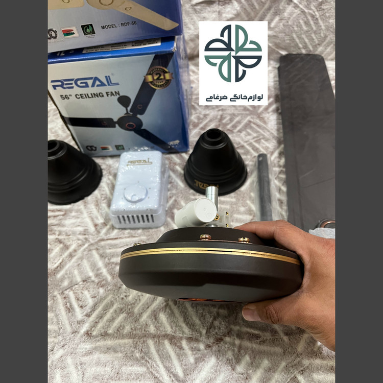 پنکه سقفی رگال هندی {مشکی مات}