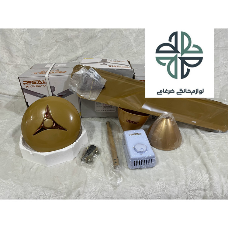 پنکه سقفی هندی اصل مارک رگال gold رنگ طلایی
