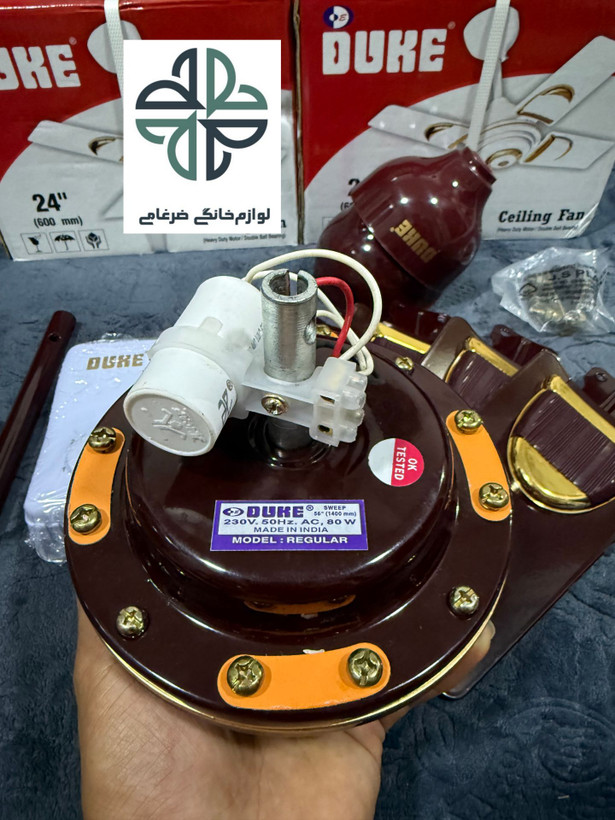 پنکه سقفی هندی اصل پره کوتاه 4پره موتور سنگین